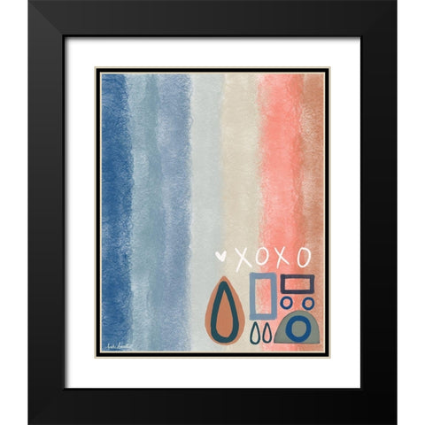 XOXO Black Modern Wood Framed Art Print with Double Matting by Doucette, Katie