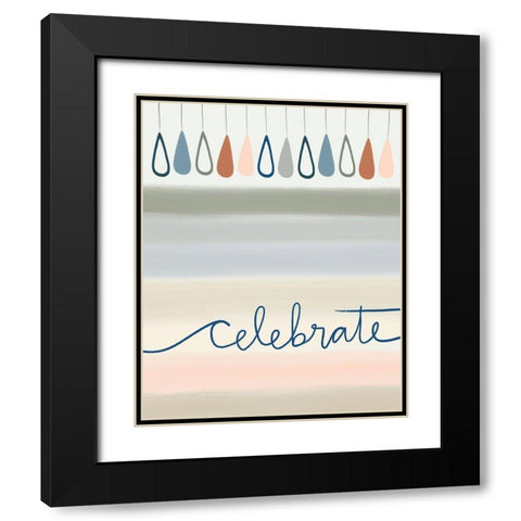Celebrate Black Modern Wood Framed Art Print with Double Matting by Doucette, Katie