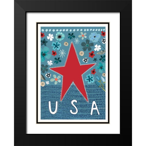 USA Black Modern Wood Framed Art Print with Double Matting by Doucette, Katie