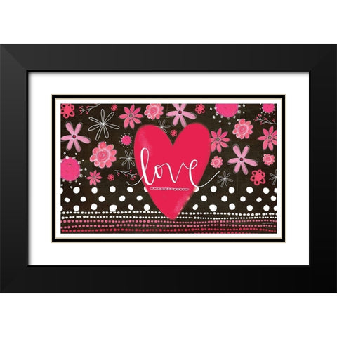 Love Black Modern Wood Framed Art Print with Double Matting by Doucette, Katie