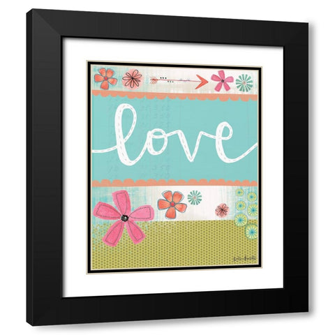 Love Black Modern Wood Framed Art Print with Double Matting by Doucette, Katie