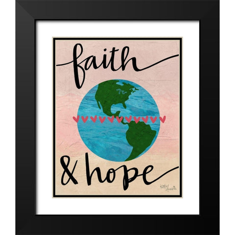 Faith and Hope Black Modern Wood Framed Art Print with Double Matting by Doucette, Katie