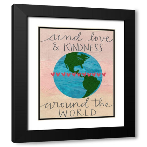 Love and Kindness Black Modern Wood Framed Art Print with Double Matting by Doucette, Katie