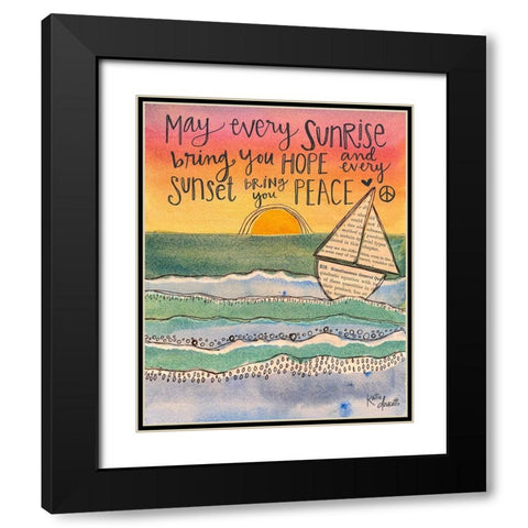 Sunrise, Sunset Black Modern Wood Framed Art Print with Double Matting by Doucette, Katie
