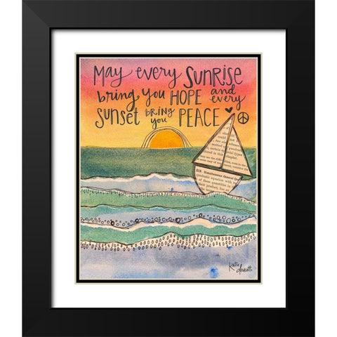 Sunrise, Sunset Black Modern Wood Framed Art Print with Double Matting by Doucette, Katie