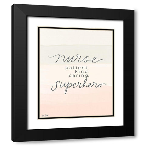 Nurse Superhero Black Modern Wood Framed Art Print with Double Matting by Doucette, Katie