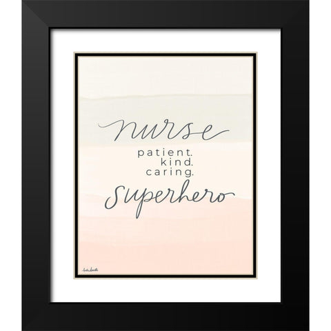 Nurse Superhero Black Modern Wood Framed Art Print with Double Matting by Doucette, Katie