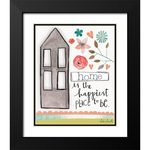 Home is the Happiest Black Modern Wood Framed Art Print with Double Matting by Doucette, Katie