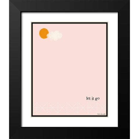 Let It Go Black Modern Wood Framed Art Print with Double Matting by Doucette, Katie