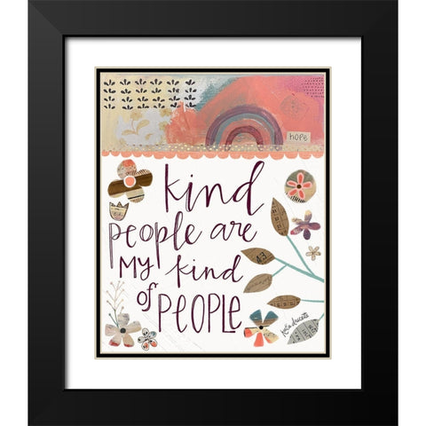 Kind People Black Modern Wood Framed Art Print with Double Matting by Doucette, Katie