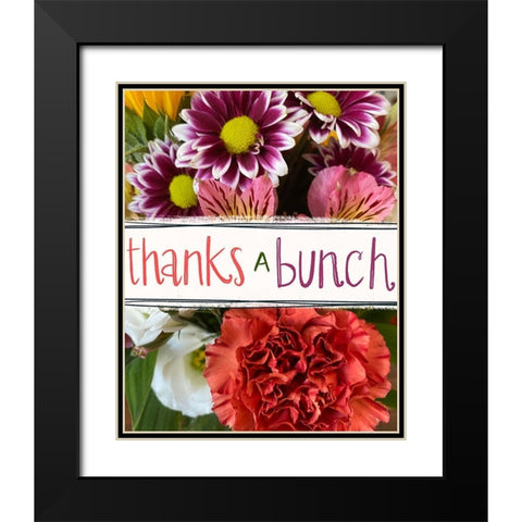 Thanks a Bunch Black Modern Wood Framed Art Print with Double Matting by Doucette, Katie