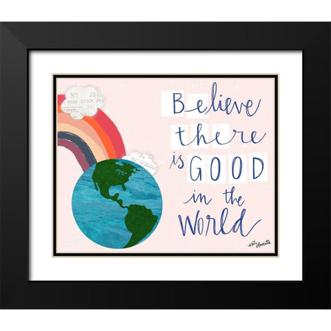 Believe Black Modern Wood Framed Art Print with Double Matting by Doucette, Katie