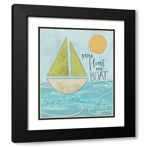 You Float My Boat Black Modern Wood Framed Art Print with Double Matting by Doucette, Katie