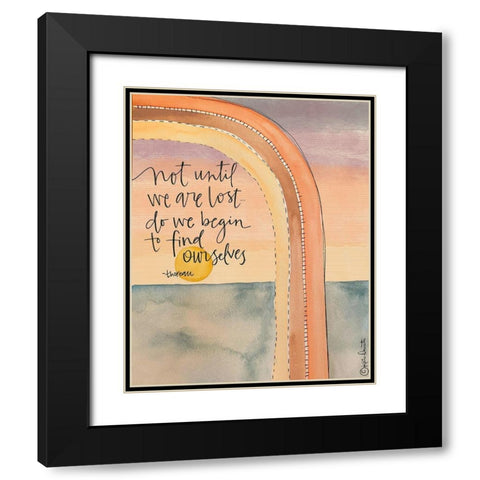 Find Ourselves Black Modern Wood Framed Art Print with Double Matting by Doucette, Katie