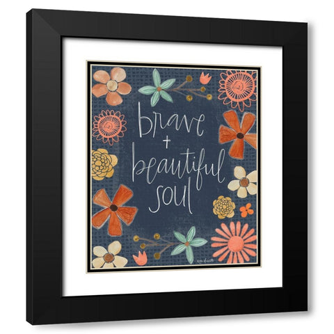 Brave + Beautiful Black Modern Wood Framed Art Print with Double Matting by Doucette, Katie