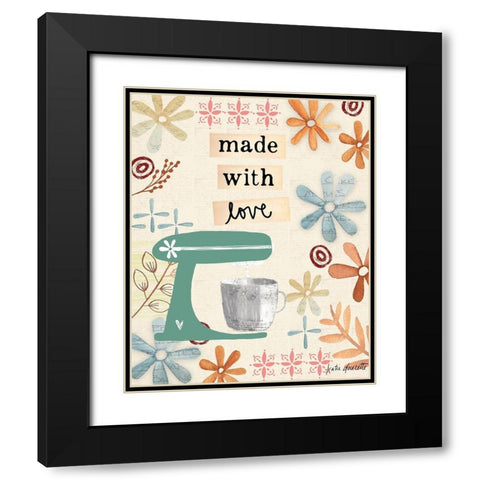 Made with Love Black Modern Wood Framed Art Print with Double Matting by Doucette, Katie