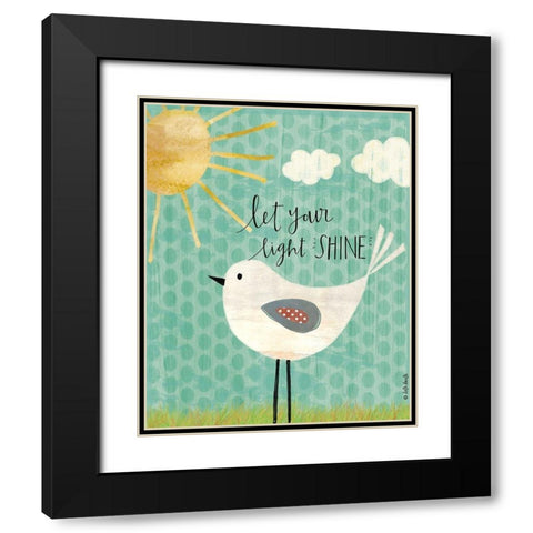 Let Your Light Shine Black Modern Wood Framed Art Print with Double Matting by Doucette, Katie