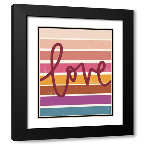 Love Black Modern Wood Framed Art Print with Double Matting by Doucette, Katie