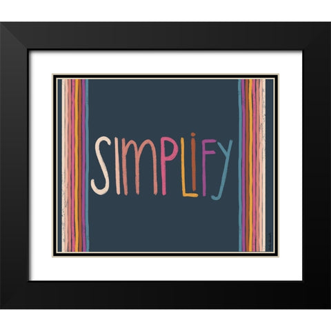 Simplify Black Modern Wood Framed Art Print with Double Matting by Doucette, Katie