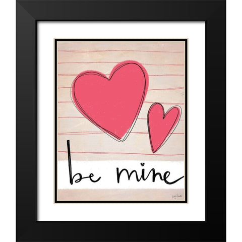 Be Mine Black Modern Wood Framed Art Print with Double Matting by Doucette, Katie