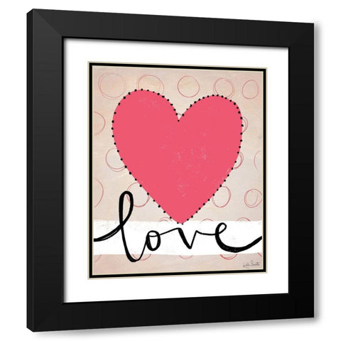 Love Black Modern Wood Framed Art Print with Double Matting by Doucette, Katie