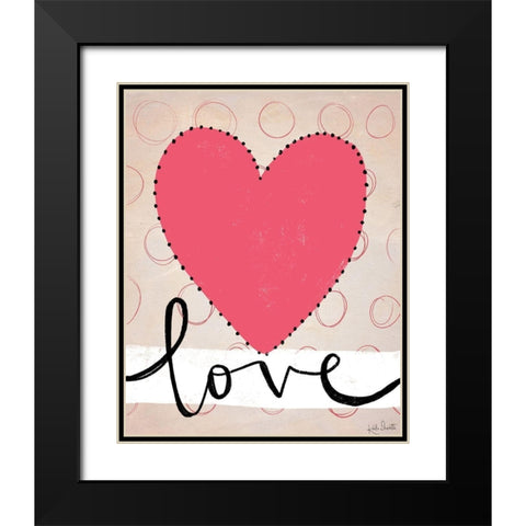 Love Black Modern Wood Framed Art Print with Double Matting by Doucette, Katie