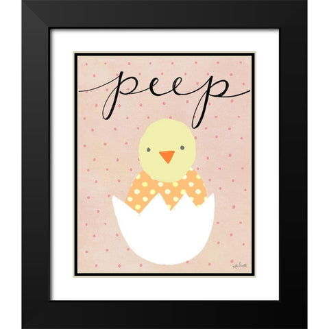 Peep Chick Black Modern Wood Framed Art Print with Double Matting by Doucette, Katie