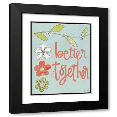 Better Together Black Modern Wood Framed Art Print with Double Matting by Doucette, Katie