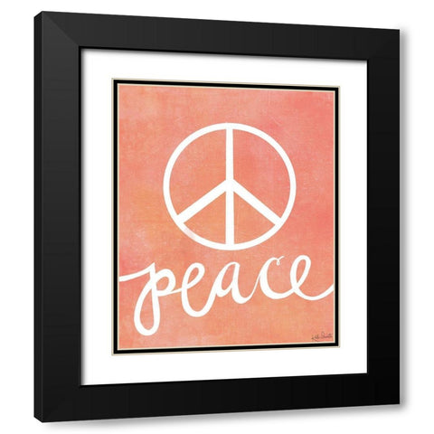 Peace Black Modern Wood Framed Art Print with Double Matting by Doucette, Katie