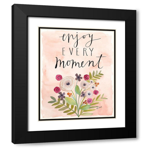 Enjoy Every Moment Black Modern Wood Framed Art Print with Double Matting by Doucette, Katie