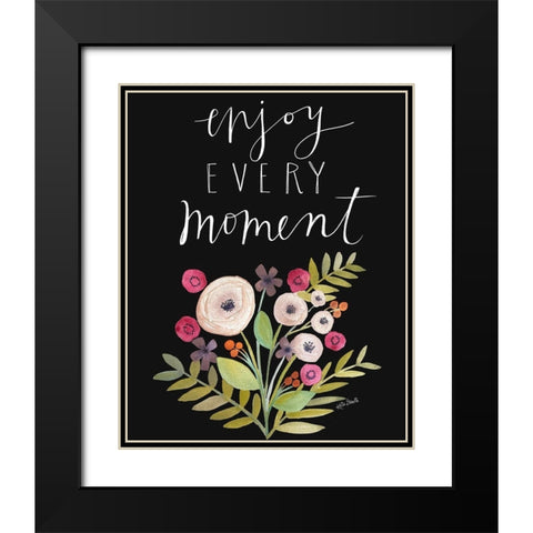 Enjoy Every Moment Black Modern Wood Framed Art Print with Double Matting by Doucette, Katie