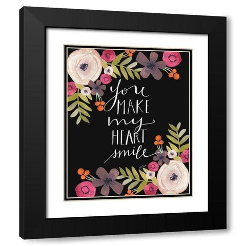 Heart Smile Black Modern Wood Framed Art Print with Double Matting by Doucette, Katie