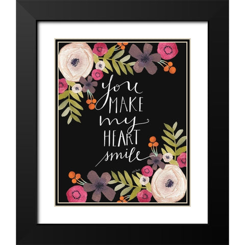 Heart Smile Black Modern Wood Framed Art Print with Double Matting by Doucette, Katie