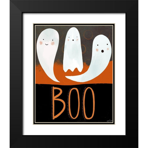 Boo Black Modern Wood Framed Art Print with Double Matting by Doucette, Katie