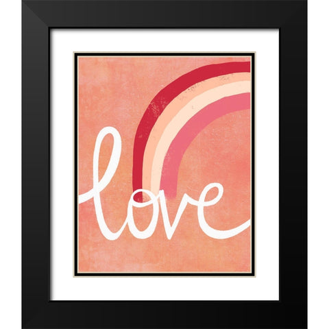 Love Rainbow Black Modern Wood Framed Art Print with Double Matting by Doucette, Katie