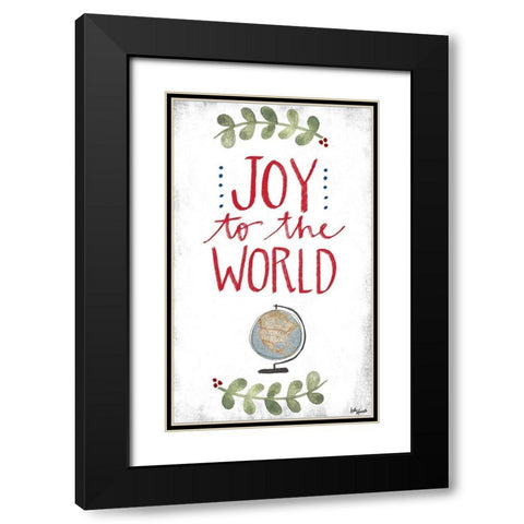 Joy to the World Black Modern Wood Framed Art Print with Double Matting by Doucette, Katie