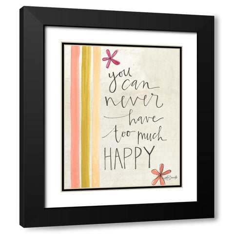 Too Much Happy Black Modern Wood Framed Art Print with Double Matting by Doucette, Katie