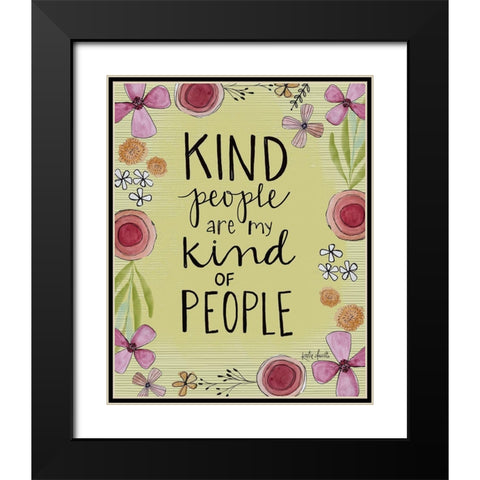 Kind People Black Modern Wood Framed Art Print with Double Matting by Doucette, Katie