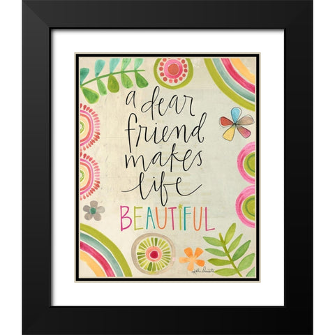 Dear Friend Black Modern Wood Framed Art Print with Double Matting by Doucette, Katie