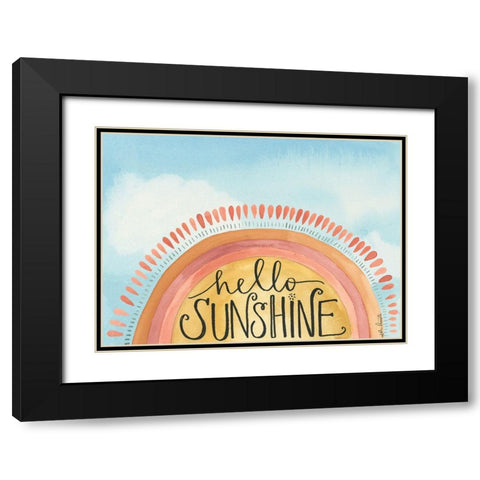 Hello Sunshine Black Modern Wood Framed Art Print with Double Matting by Doucette, Katie