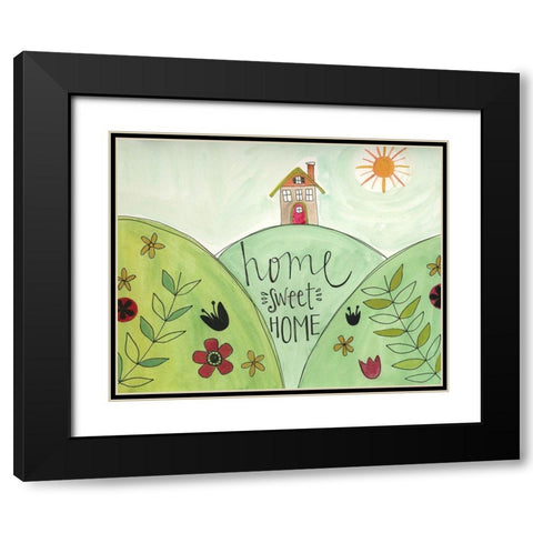 Home Sweet Home Black Modern Wood Framed Art Print with Double Matting by Doucette, Katie