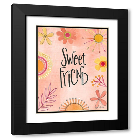 Sweet Friend Black Modern Wood Framed Art Print with Double Matting by Doucette, Katie