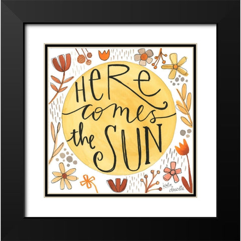 Sun Black Modern Wood Framed Art Print with Double Matting by Doucette, Katie