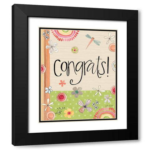 Congrats! Black Modern Wood Framed Art Print with Double Matting by Doucette, Katie
