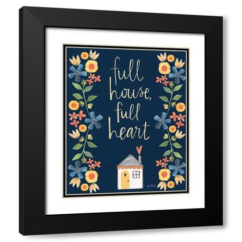 Full Heart Black Modern Wood Framed Art Print with Double Matting by Doucette, Katie