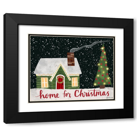 Home for Christmas Black Modern Wood Framed Art Print with Double Matting by Doucette, Katie