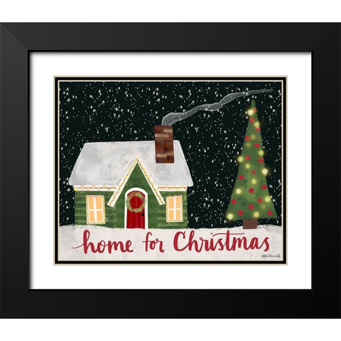 Home for Christmas Black Modern Wood Framed Art Print with Double Matting by Doucette, Katie