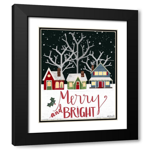 Merry Bright Black Modern Wood Framed Art Print with Double Matting by Doucette, Katie