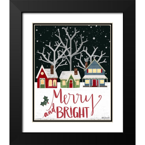 Merry Bright Black Modern Wood Framed Art Print with Double Matting by Doucette, Katie