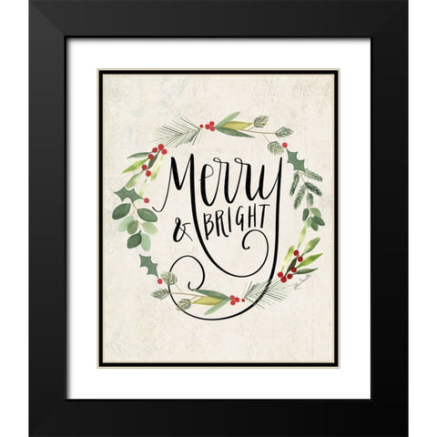 Merry and Bright Black Modern Wood Framed Art Print with Double Matting by Doucette, Katie
